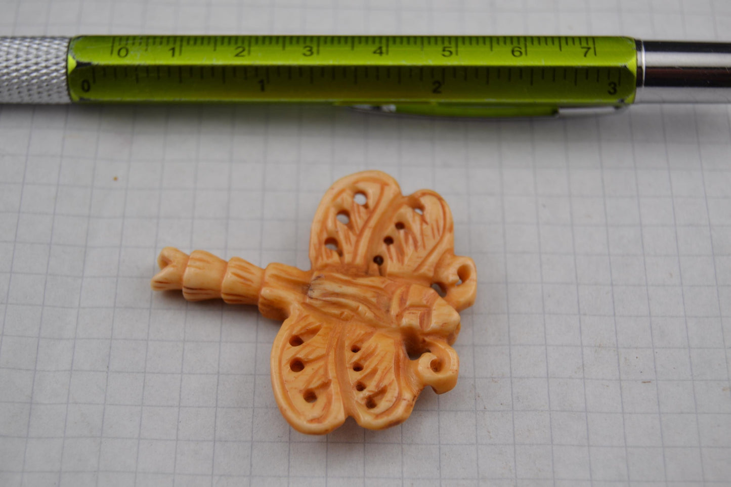Hand-carved animal beads from bone