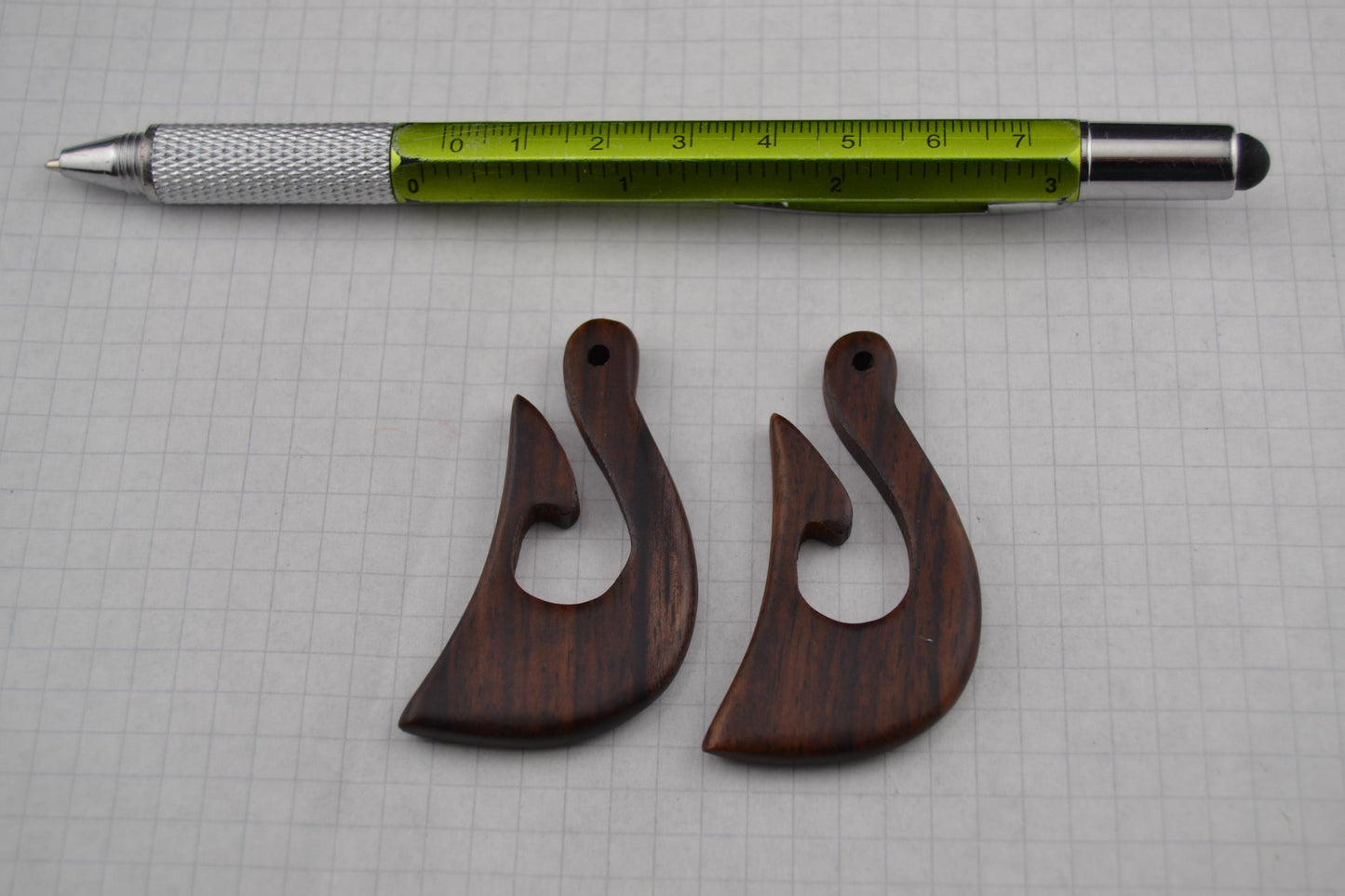 Maori tribal fish hooks - Wood