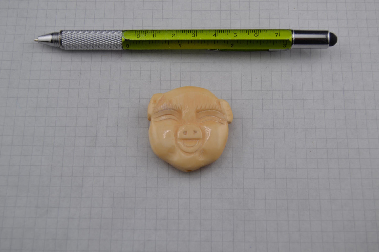 Bone goddess, deity and luck carved bone pendants