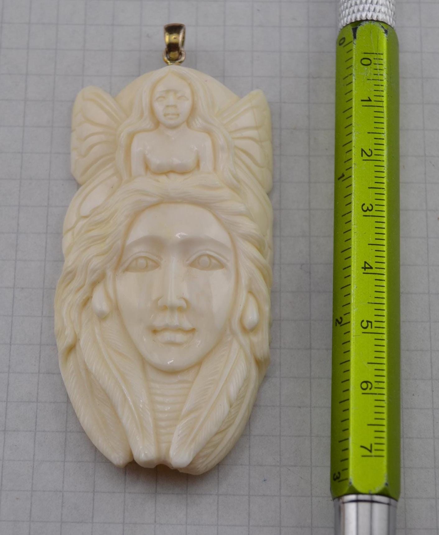 Hand-Carved Fairy/Face Pendants