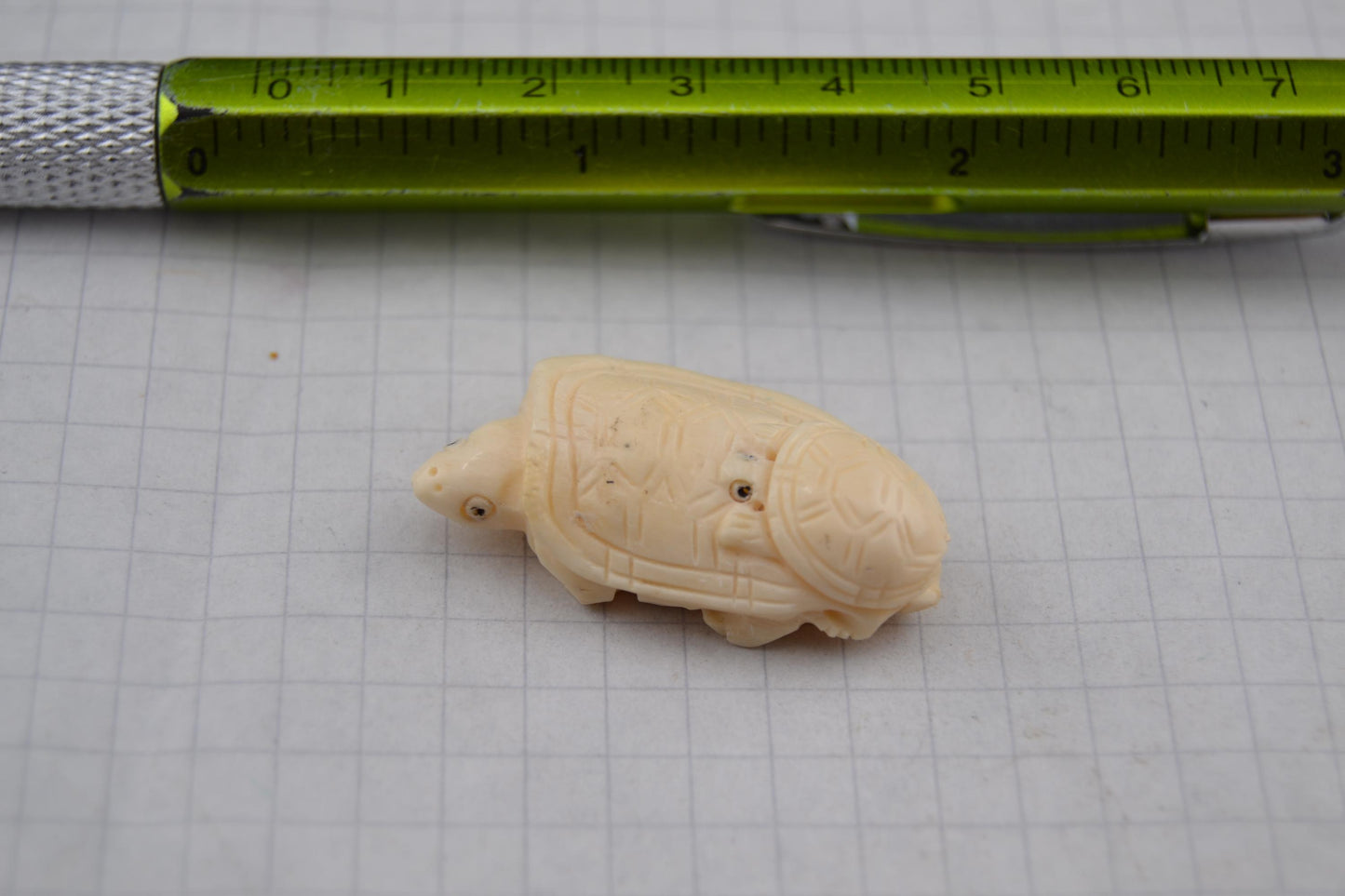 Hand-carved animal beads from bone