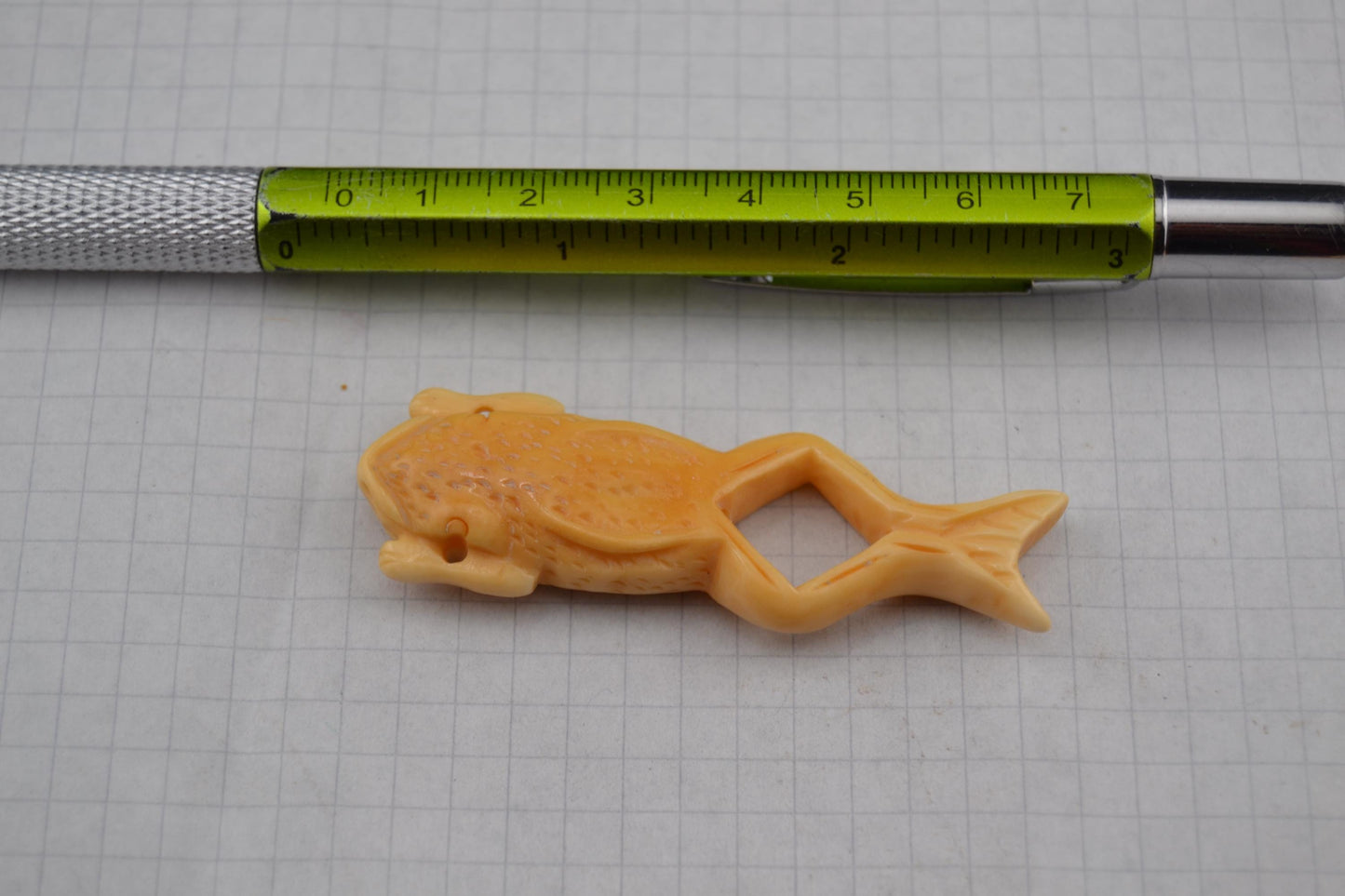 Hand-carved animal beads from bone