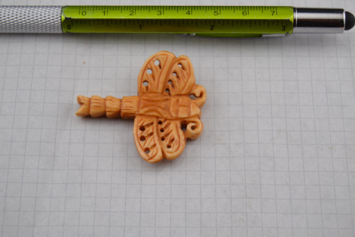 Hand-carved animal beads from bone