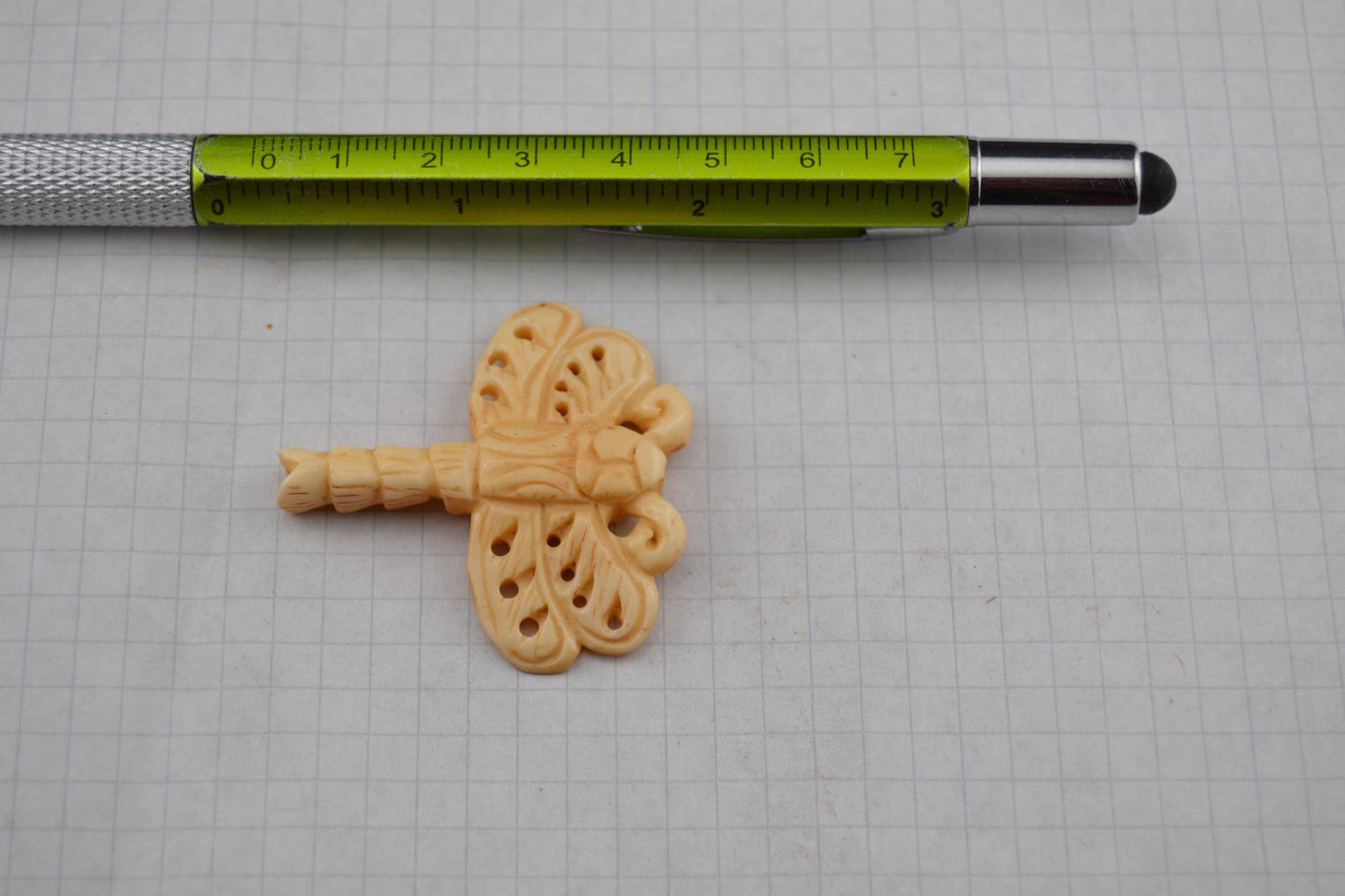 Hand-carved animal beads from bone
