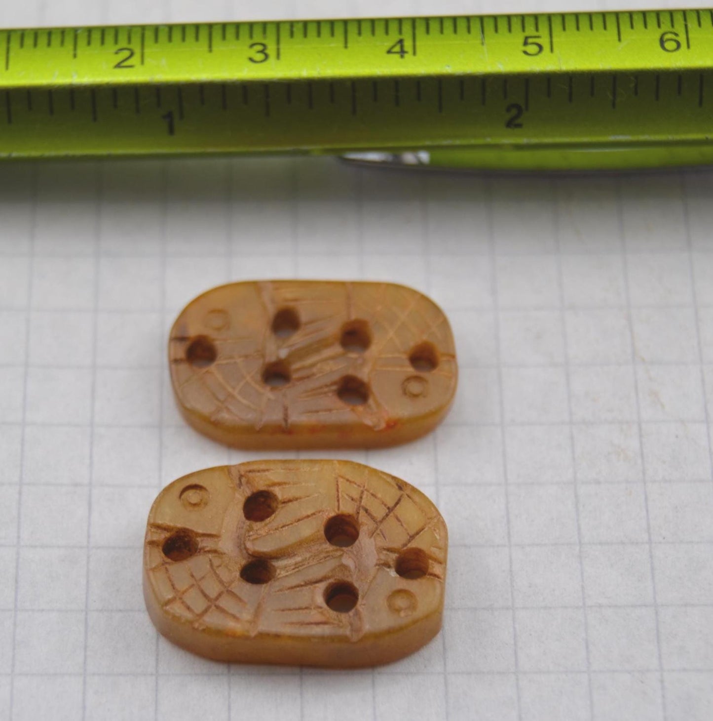 Asian symbols on carved jade links